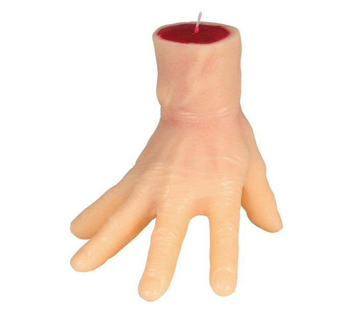 Halloween Bloederige Hand Kaars 15cm van Fiestas Guirca koop je bij Partywinkel