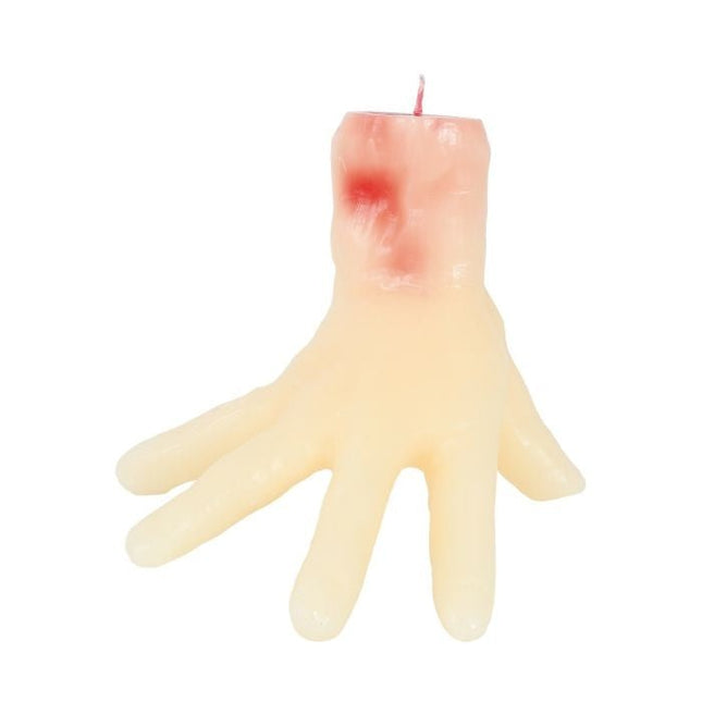Halloween Bloederige Hand Kaars 15cm van Fiestas Guirca koop je bij Partywinkel