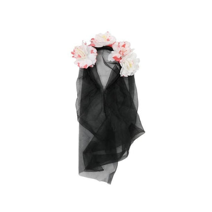 Halloween Bloemen Haarband Sluier van Fiestas Guirca koop je bij Partywinkel