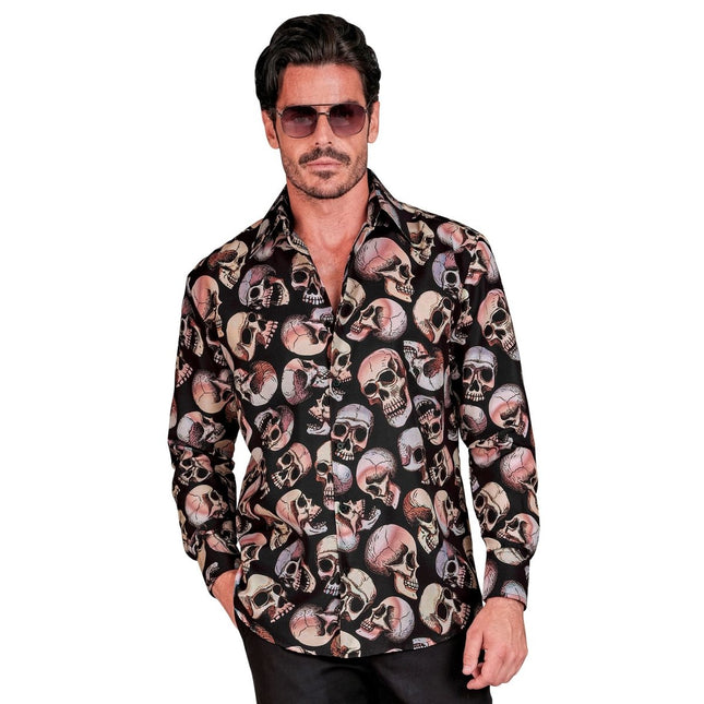 Halloween Blouse Heren Schedel van Widmann koop je bij Partywinkel