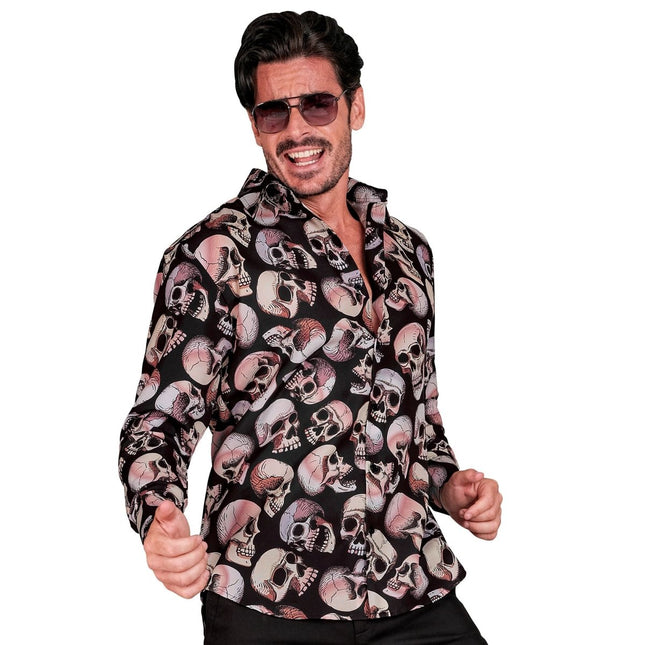 Halloween Blouse Heren Schedel van Widmann koop je bij Partywinkel