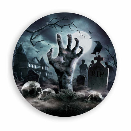 Halloween Borden Kerkhof 23cm 6st van Fiestas Guirca koop je bij Partywinkel