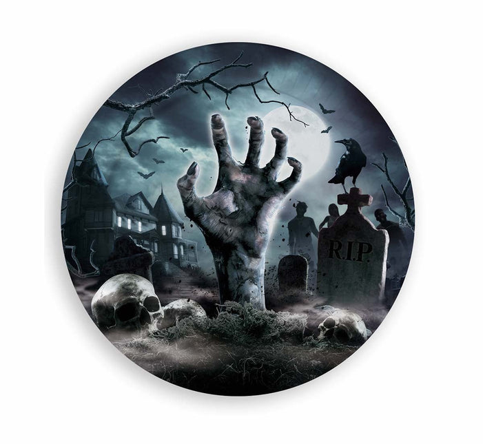 Halloween Borden Kerkhof 23cm 6st van Fiestas Guirca koop je bij Partywinkel