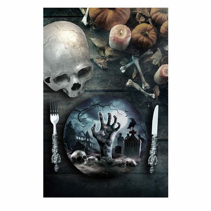 Halloween Borden Kerkhof 23cm 6st van Fiestas Guirca koop je bij Partywinkel