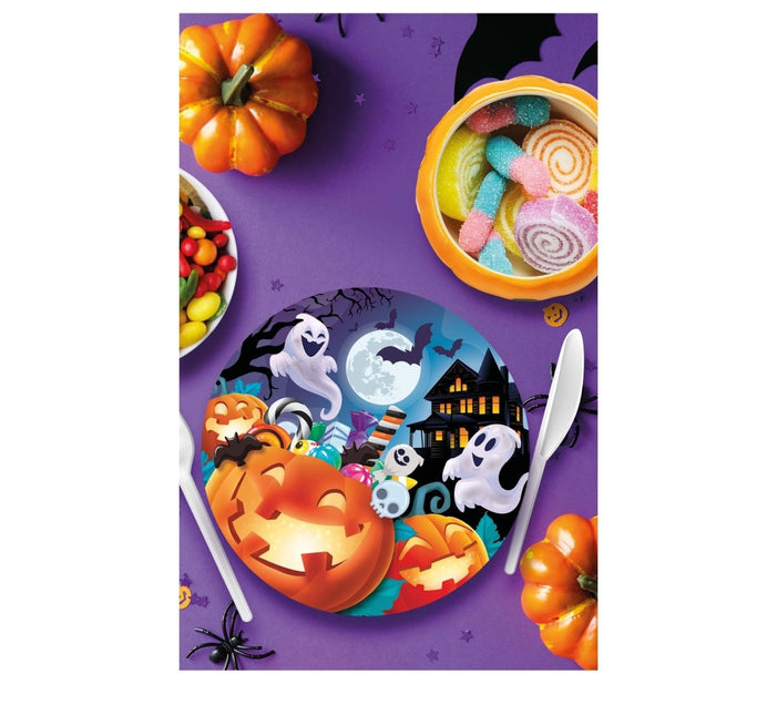 Halloween Borden Pompoenen 23cm van Fiestas Guirca koop je bij Partywinkel