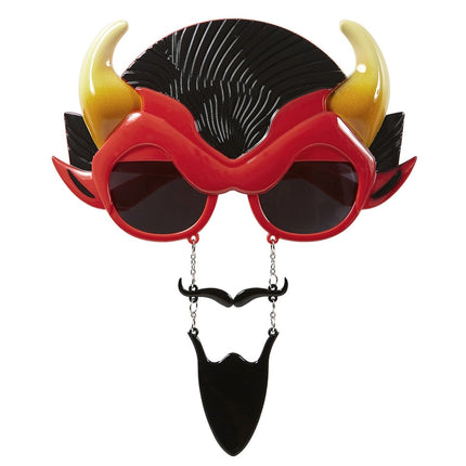 Halloween Bril Duivel Met Baard van Widmann koop je bij Partywinkel