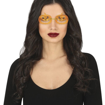 Halloween Bril Oranje Pompoenen van Fiestas Guirca koop je bij Partywinkel