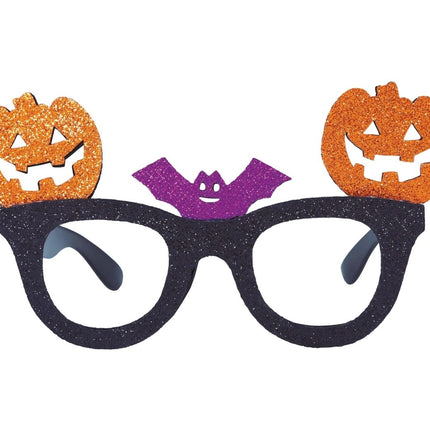 Halloween Bril Pompoen Glitter van Fiestas Guirca koop je bij Partywinkel