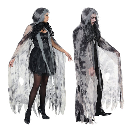 Halloween Cape Grijs Geest van Widmann koop je bij Partywinkel