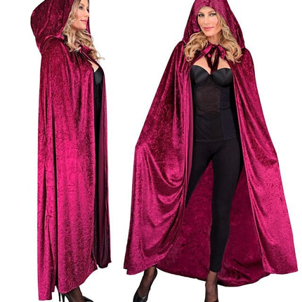 Halloween Cape Rood Fluweel 1,4m van Widmann koop je bij Partywinkel