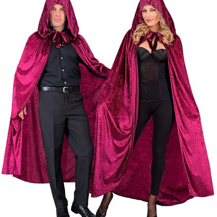 Halloween Cape Rood Fluweel 1,4m van Widmann koop je bij Partywinkel