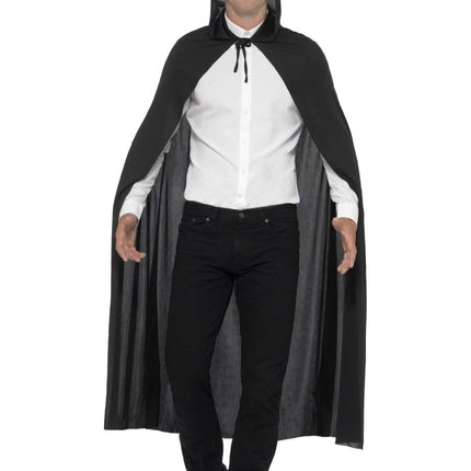 Halloween Cape Zwart Met Capuchon van Smiffys koop je bij Partywinkel