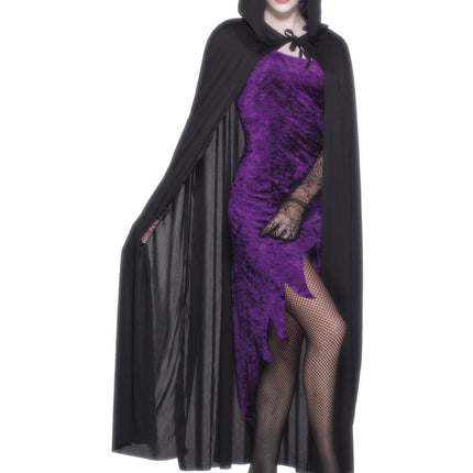 Halloween Cape Zwart Met Capuchon van Smiffys koop je bij Partywinkel