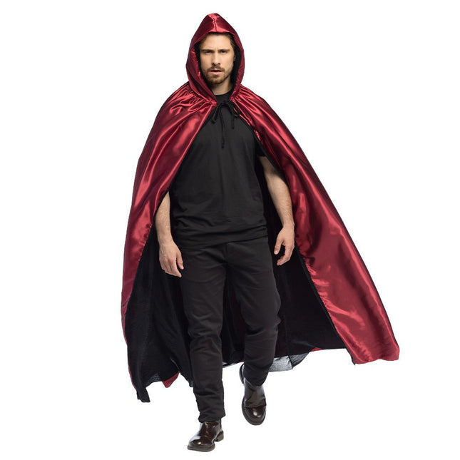 Halloween Cape Zwart Rood Creature Of The Night van Boland koop je bij Partywinkel