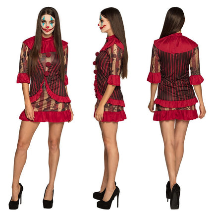 Halloween Clown Kostuum Rood Dames van Boland koop je bij Partywinkel