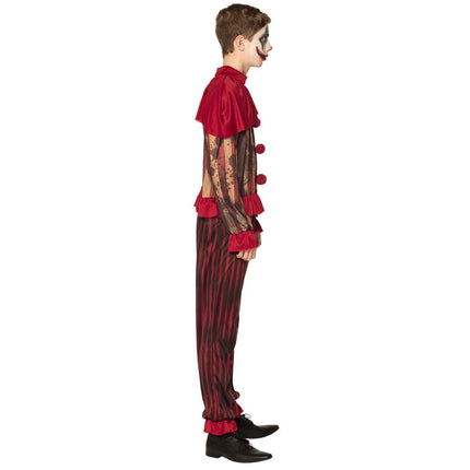 Halloween Clown Kostuum Rood Tiener 14/16 jaar van Boland koop je bij Partywinkel