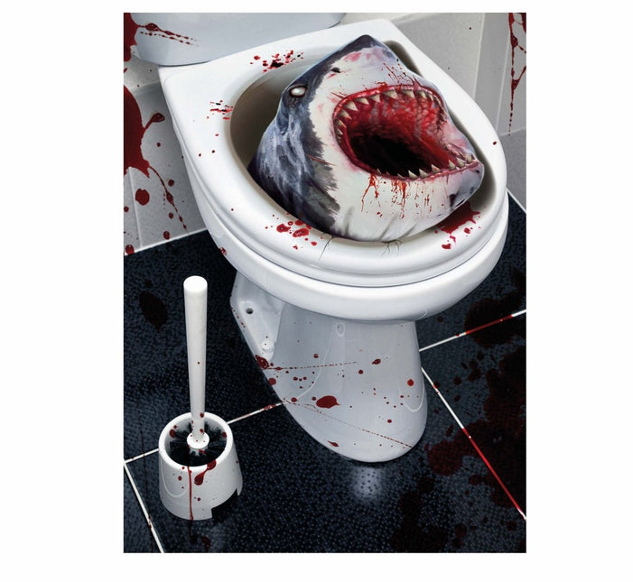 Halloween Decoratie Wc Haai van Fiestas Guirca koop je bij Partywinkel
