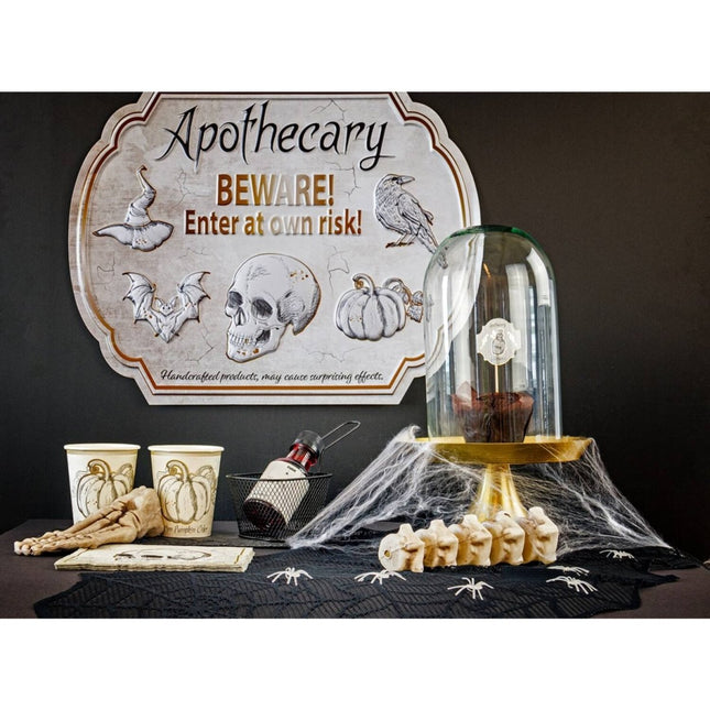 Halloween Deurbord Beware At Own Risk 50cm van Folat koop je bij Partywinkel