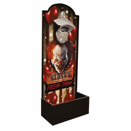 Halloween Deurbord Bier Opener Clown 30cm van Fiestas Guirca koop je bij Partywinkel