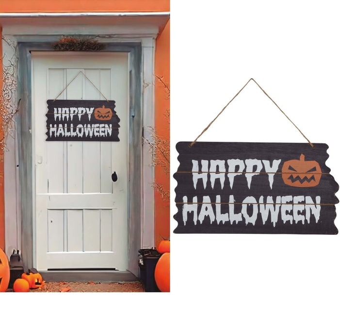 Halloween Deurbord Happy Halloween 34cm van Fiestas Guirca koop je bij Partywinkel