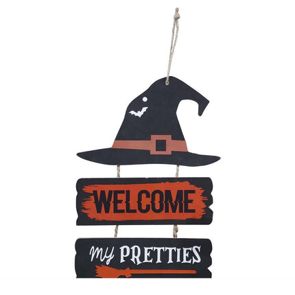 Halloween Deurbord Welcome 32cm van Fiestas Guirca koop je bij Partywinkel