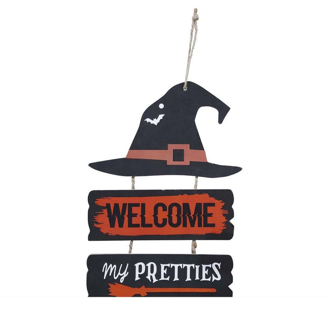 Halloween Deurbord Welcome 32cm van Fiestas Guirca koop je bij Partywinkel