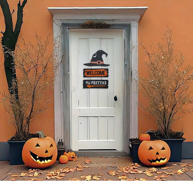 Halloween Deurbord Welcome 32cm van Fiestas Guirca koop je bij Partywinkel