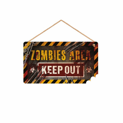 Halloween Deurbord Zombies Area 35cm van Fiestas Guirca koop je bij Partywinkel