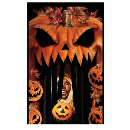 Halloween Deurgordijn Pompoen 2,45m van Fiestas Guirca koop je bij Partywinkel
