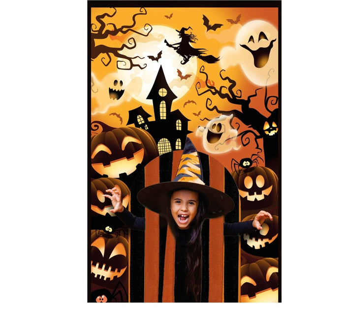 Halloween Deurgordijn Pompoenen 2,4m van Fiestas Guirca koop je bij Partywinkel