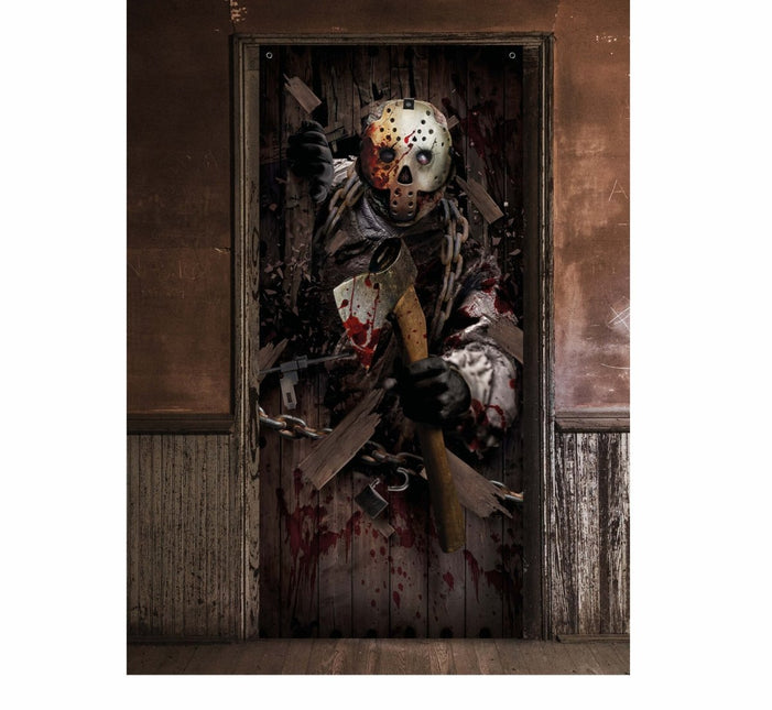 Halloween Deurposter Bijl 180cm x 80cm van Fiestas Guirca koop je bij Partywinkel
