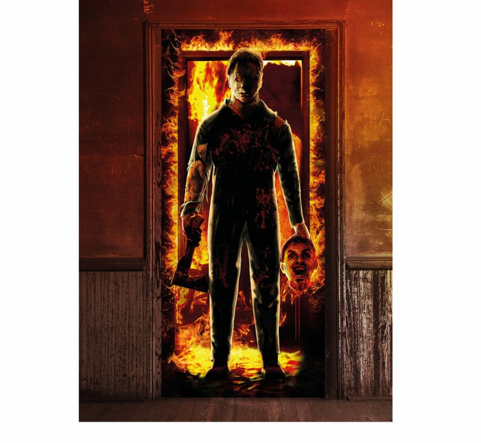 Halloween Deurposter Vuur 180cm x 80cm van Fiestas Guirca koop je bij Partywinkel