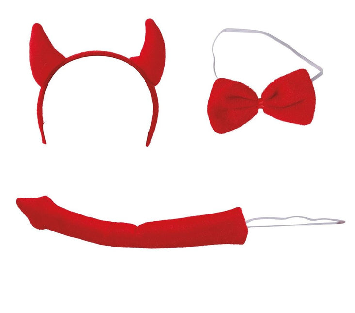 Halloween Duivel Accessoireset 3 delig van Fiestas Guirca koop je bij Partywinkel