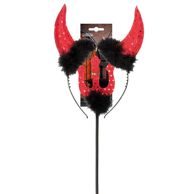 Halloween Duivel Set Rood Zwart 2 delig van Boland koop je bij Partywinkel