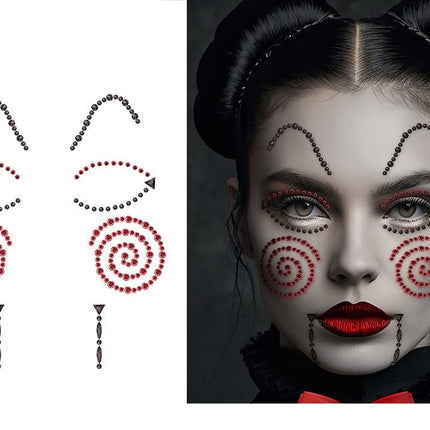 Halloween Gezicht Stickers Pop van Fiestas Guirca koop je bij Partywinkel
