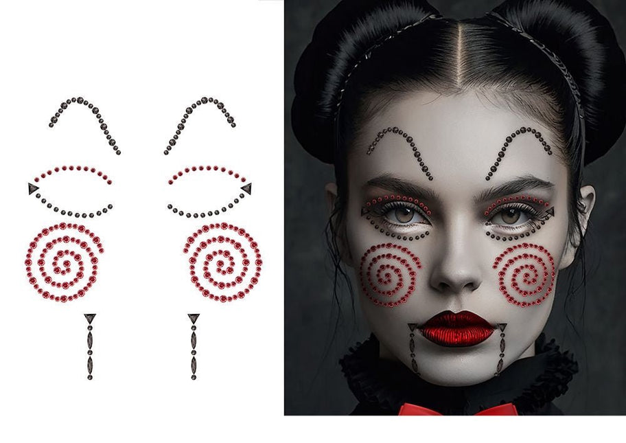 Halloween Gezicht Stickers Pop van Fiestas Guirca koop je bij Partywinkel