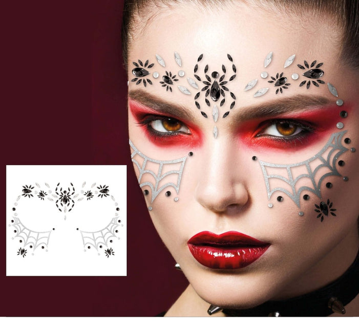 Halloween Gezicht Stickers Spin 18cm van Fiestas Guirca koop je bij Partywinkel