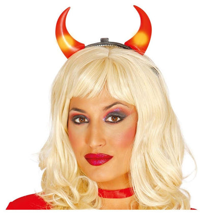 Halloween Haarband Duivel Met Licht van Fiestas Guirca koop je bij Partywinkel