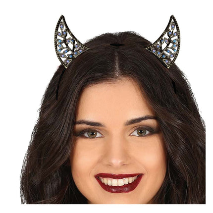 Halloween Haarband Duivel Met Strass Stenen van Fiestas Guirca koop je bij Partywinkel