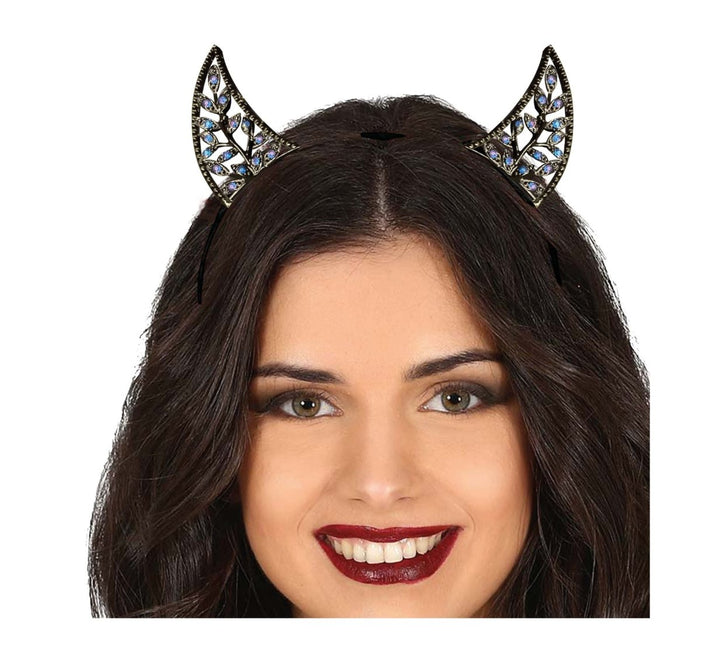 Halloween Haarband Duivel Met Strass Stenen van Fiestas Guirca koop je bij Partywinkel