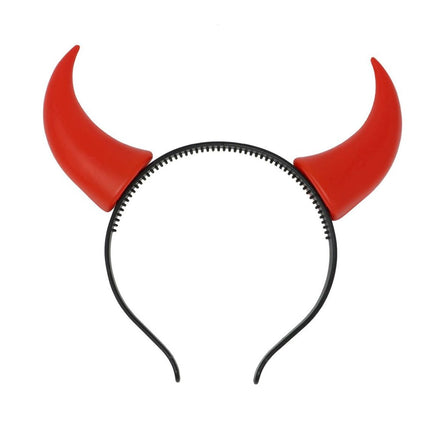 Halloween Haarband Duivelhoorntjes Rood van Fiestas Guirca koop je bij Partywinkel