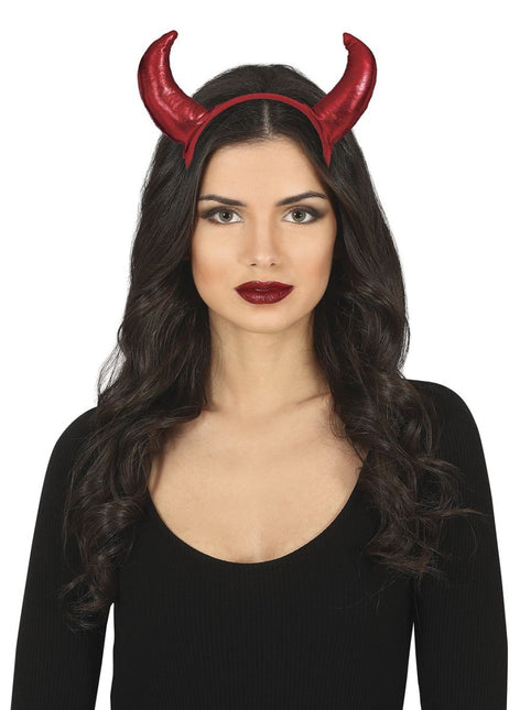 Halloween Haarband Duivelhorens Metallic van Fiestas Guirca koop je bij Partywinkel