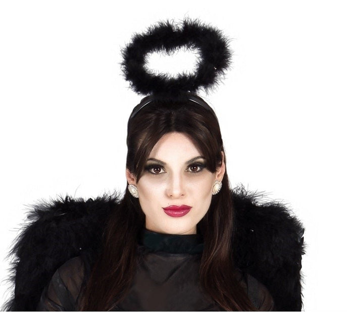 Halloween Haarband Engel Zwart van Fiestas Guirca koop je bij Partywinkel