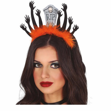 Halloween Haarband Grafsteen En Zombies van Fiestas Guirca koop je bij Partywinkel