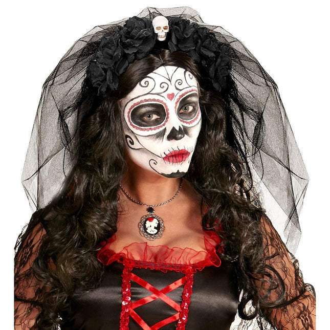 Halloween Haarband Met Sluier van Widmann koop je bij Partywinkel