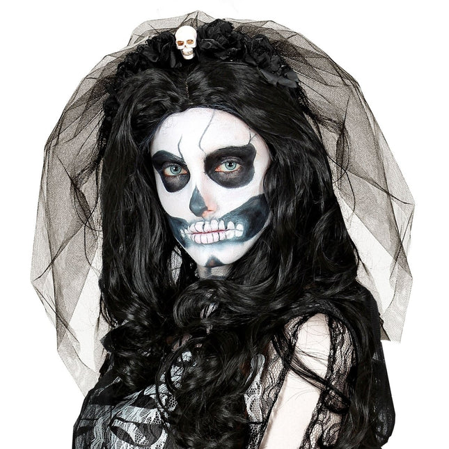 Halloween Haarband Met Sluier van Widmann koop je bij Partywinkel