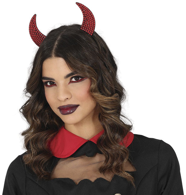Halloween Haarband Rood Duivel van Fiestas Guirca koop je bij Partywinkel