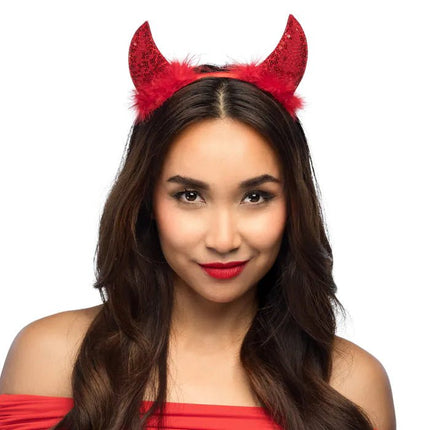 Halloween Haarband Rood Duivel van Boland koop je bij Partywinkel