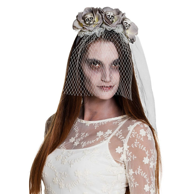 Halloween Haarband Zombie Sluier 58cm van Boland koop je bij Partywinkel