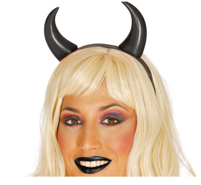 Halloween Haarband Zwart Duivel van Fiestas Guirca koop je bij Partywinkel